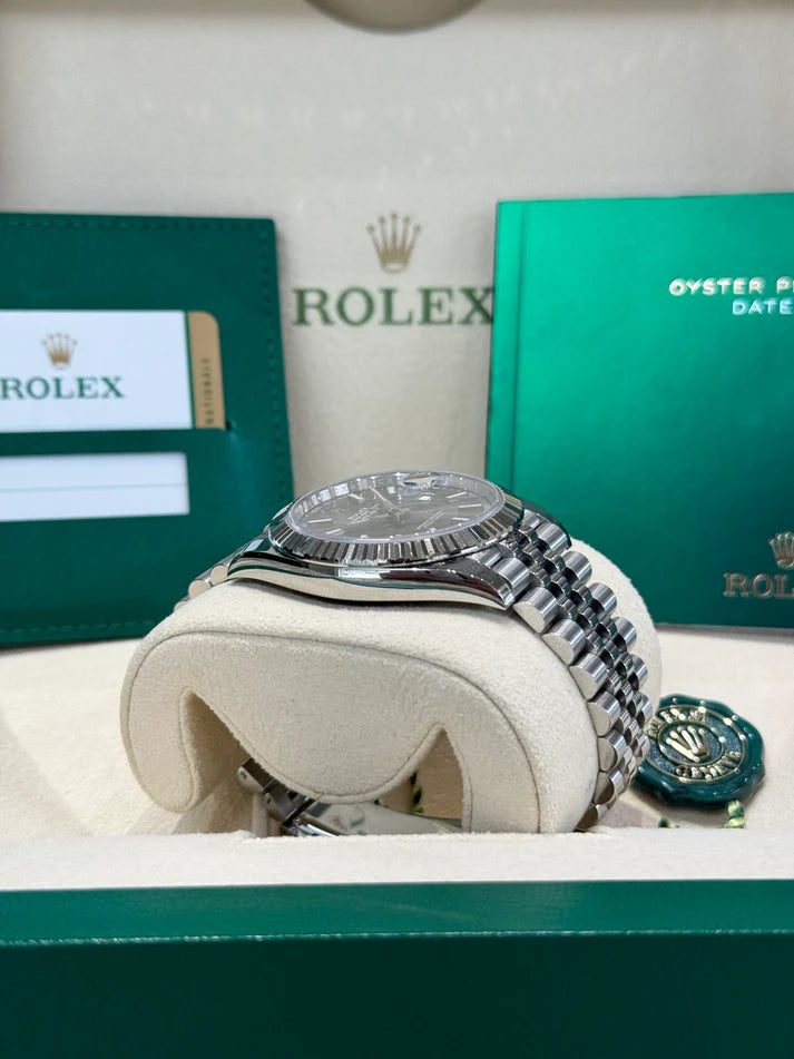 Rolex  Datejust 41mm 126334 Dark Rhodium Index Jubilee Stainless Steel