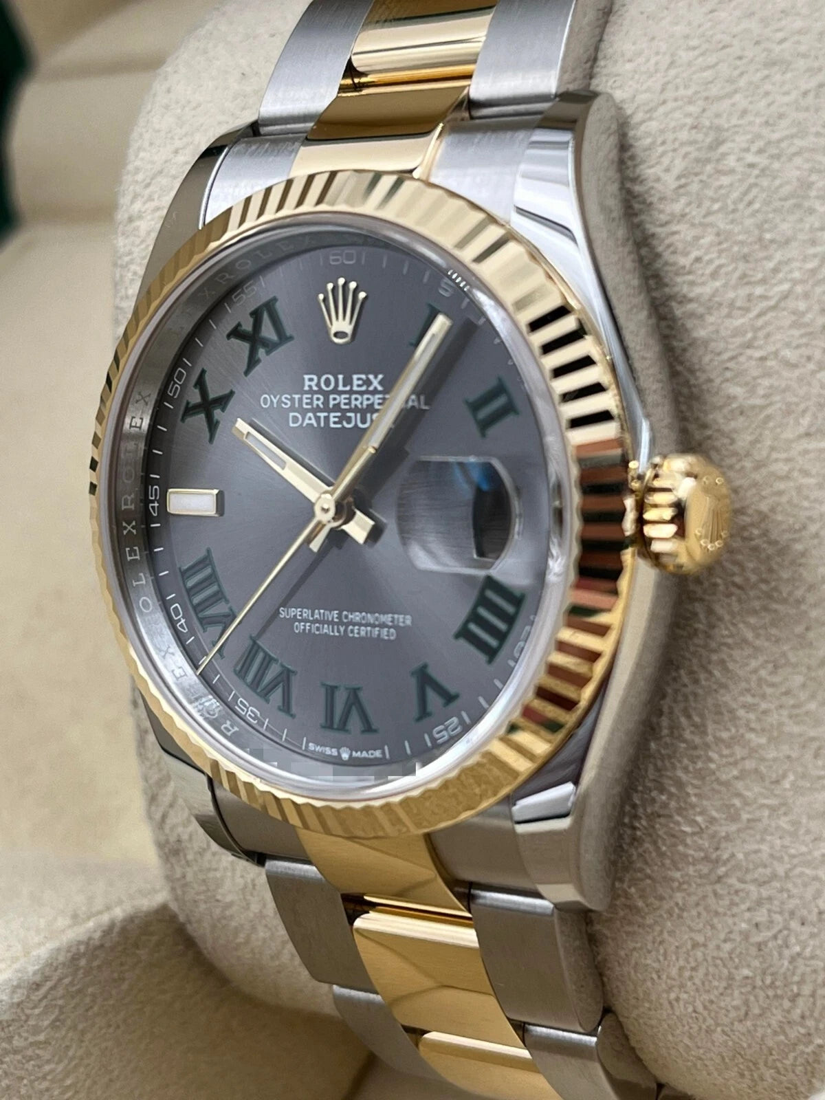Rolex  Datejust 36mm 126233 Wimbledon Slate Dial Oyster Bracelet Watch