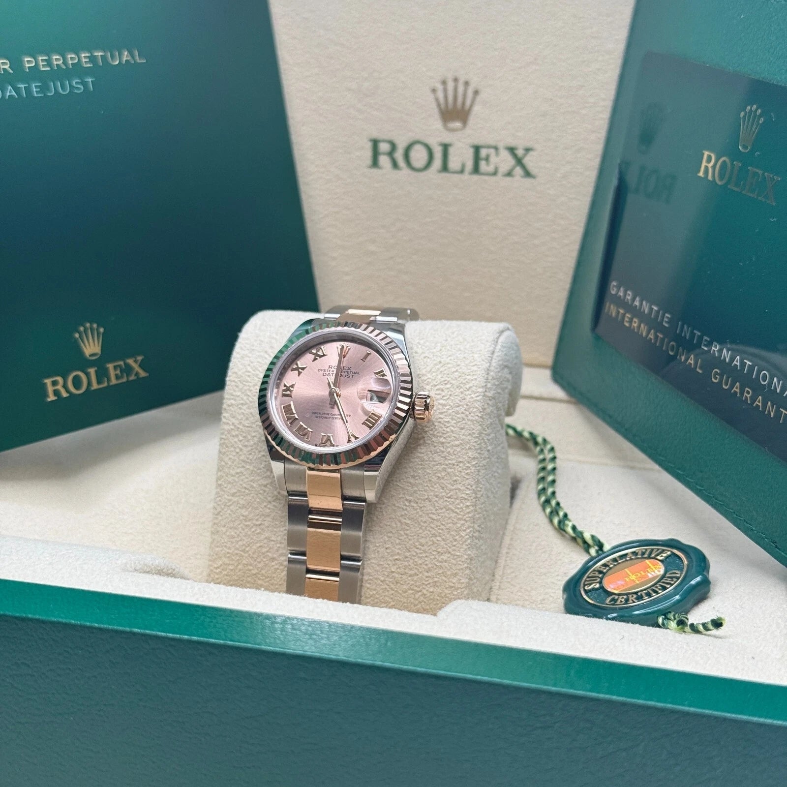 Rolex Lady-Datejust 28mm 279171 Pink Roman Oyster Stainless Steel and Rose Gold