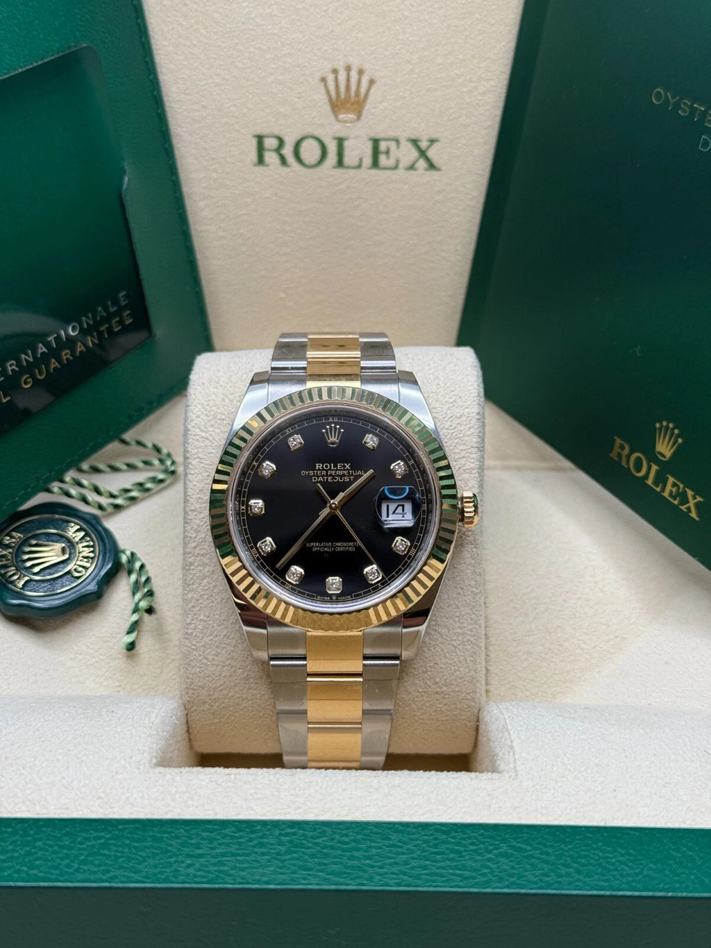 Rolex  Datejust 41mm 126333 Black Diamond Jubilee Steel and Yellow Gold Men’s Watch