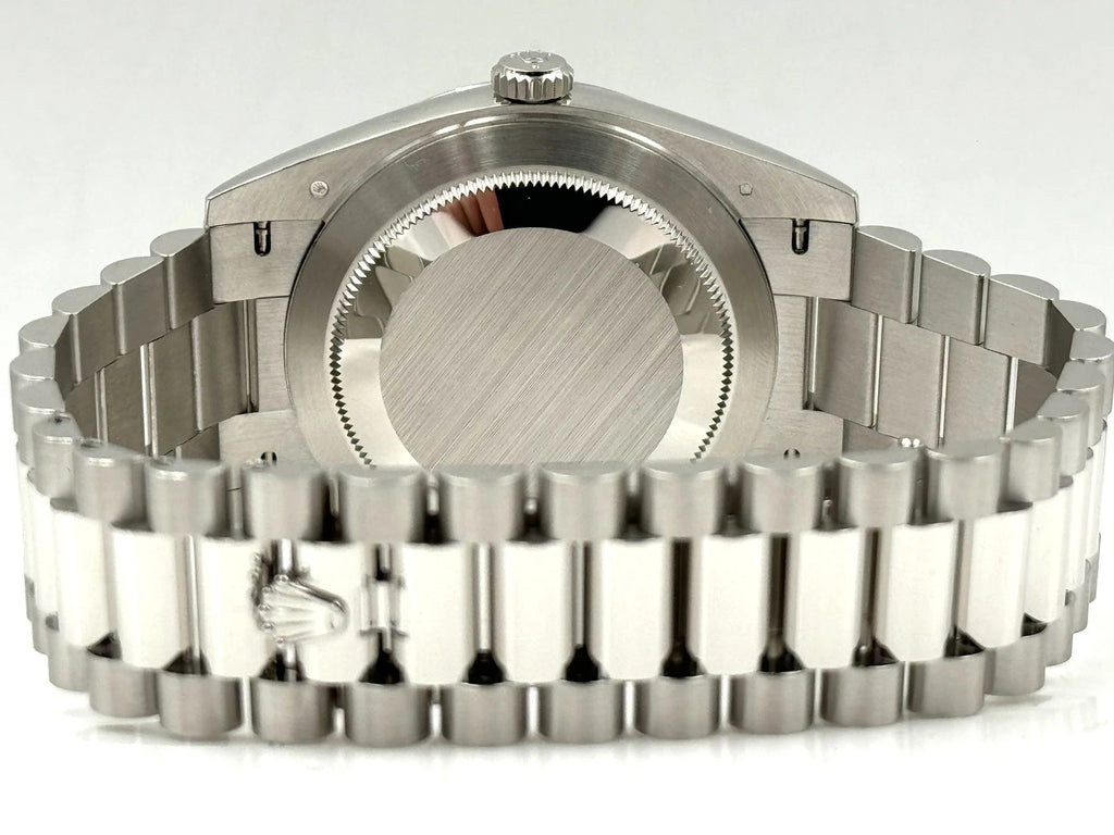 Rolex  Day-Date "President" 40mm Platinum Green Olive Roman Dial - 228236