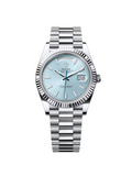 Rolex  Day-Date "President" 40mm Platinum Ice Blue Index Dial - 228236