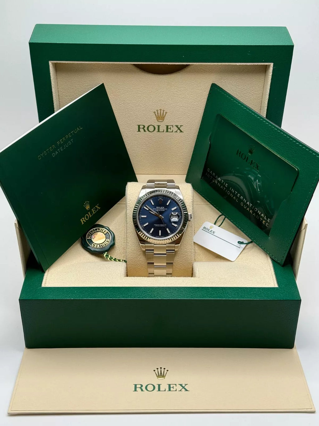 Rolex  Datejust 41mm 126334 Blue Index Oyster Stainless Steel Men’s Watch