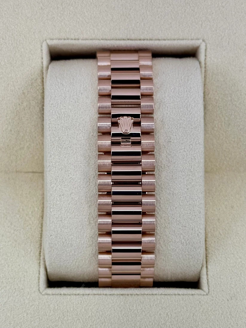 Rolex  Day-Date "President" 40mm Everose Gold Olive Green Roman Dial - 228235