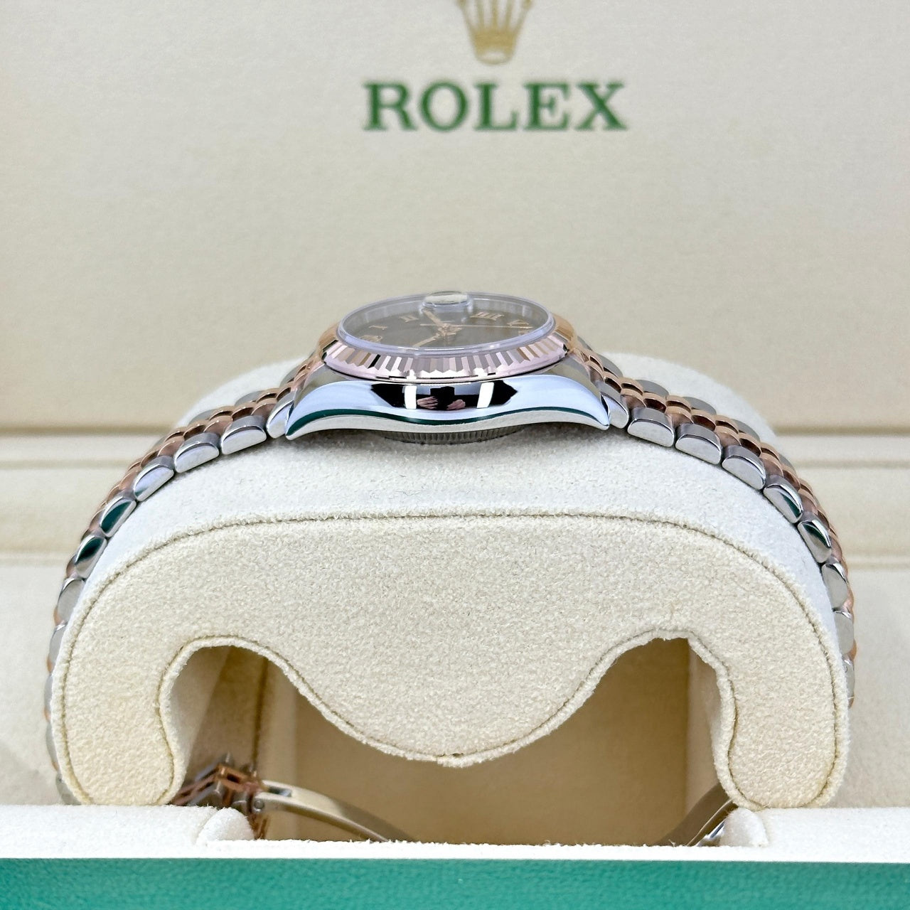 Rolex Lady-Datejust 28mm 279171 Chocolate Roman Oyster Stainless Steel and Rose Gold