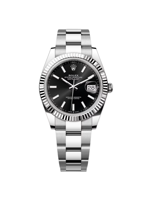 Rolex  Datejust Black Index Jubilee 41mm Stainless Steel - 126334