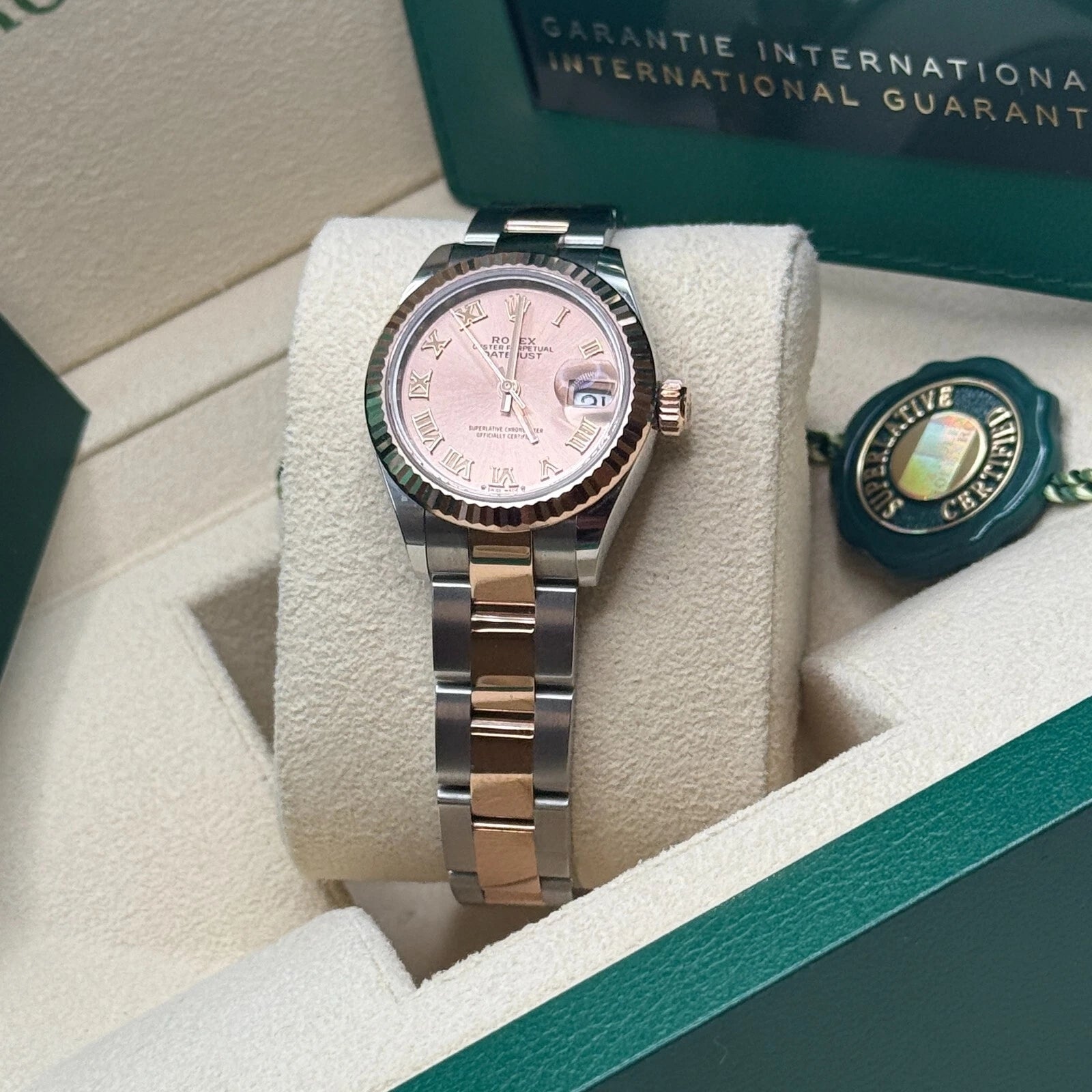 Rolex Lady-Datejust 28mm 279171 Pink Roman Oyster Stainless Steel and Rose Gold