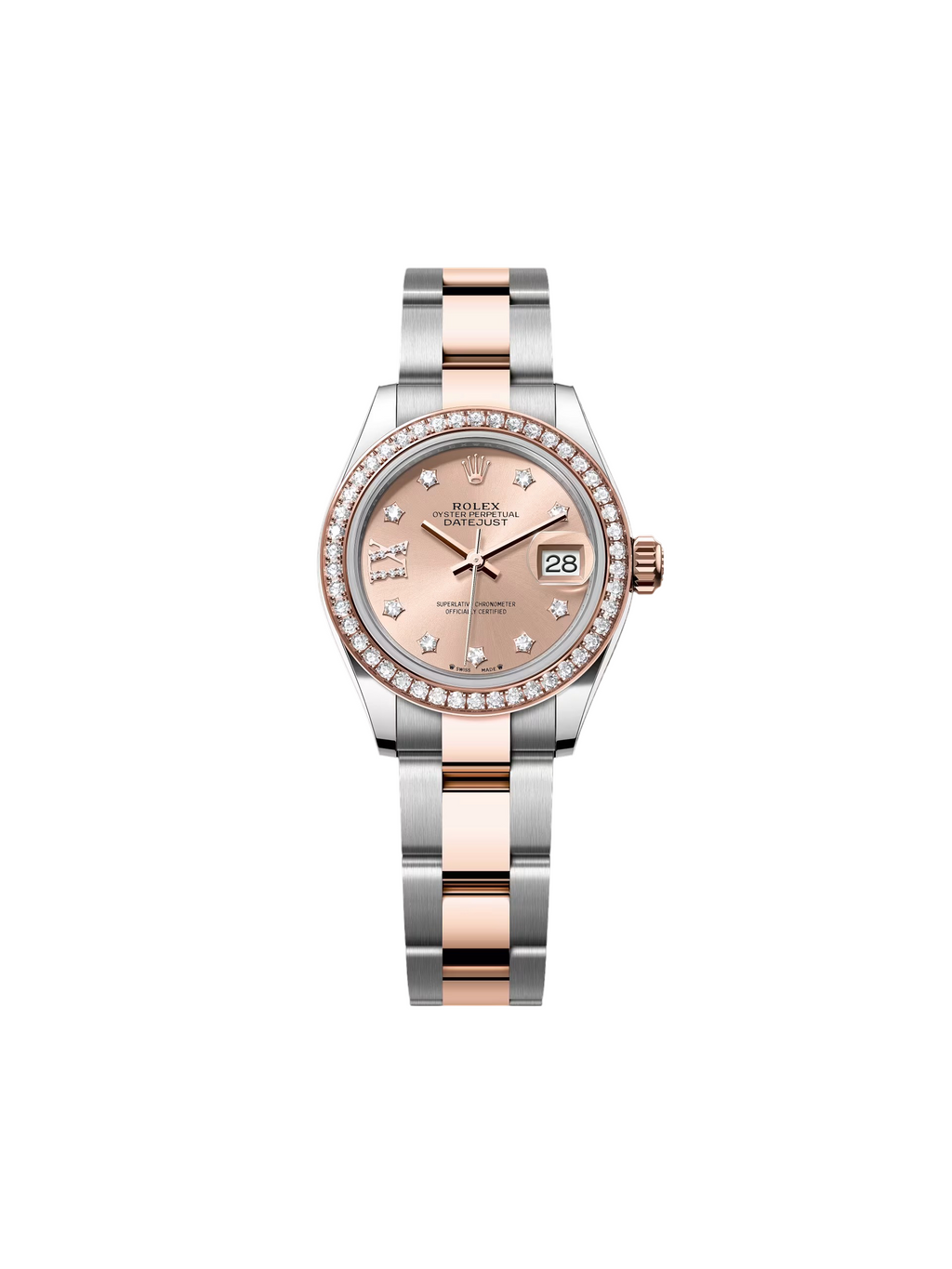 Rolex Lady-Datejust 28mm 279381RBR Rose Diamond Dial Oyster Bracelet