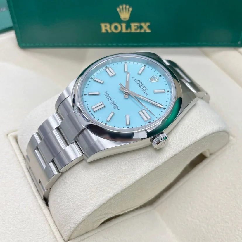 Rolex 124300 Oyster Perpetual 41mm Oyster Perpetual Turquoise Index Dial