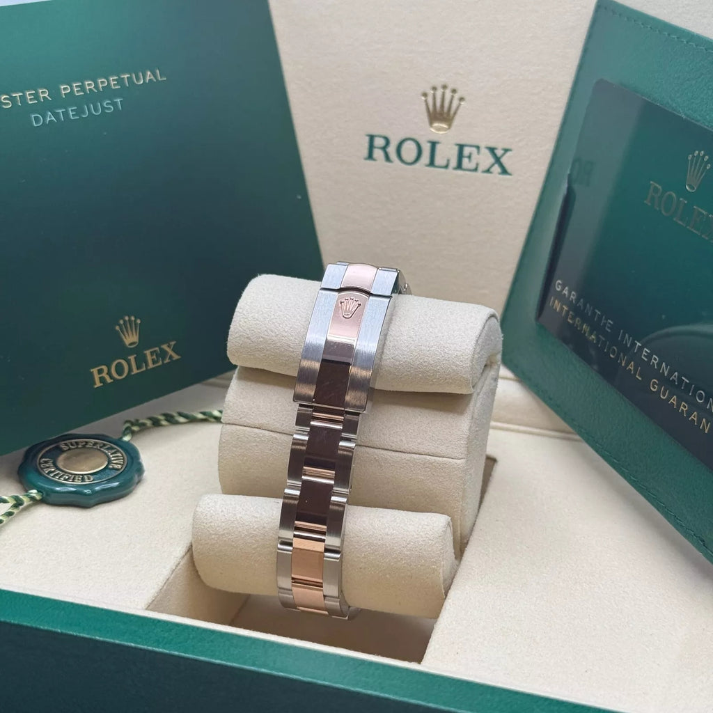 Rolex Lady-Datejust 28mm  279161 Chocolate Stick Dial, Two Tone Stainless Steel & 18K Rose Gold Oyster Bracelet Women's Watch