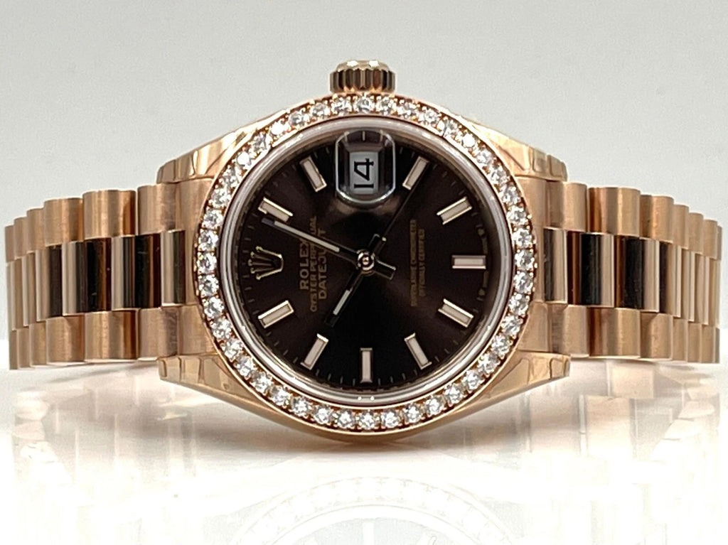 Rolex  Lady-Datejust 28mm 279135RBR Chocolate Dial Jubilee Bracelet