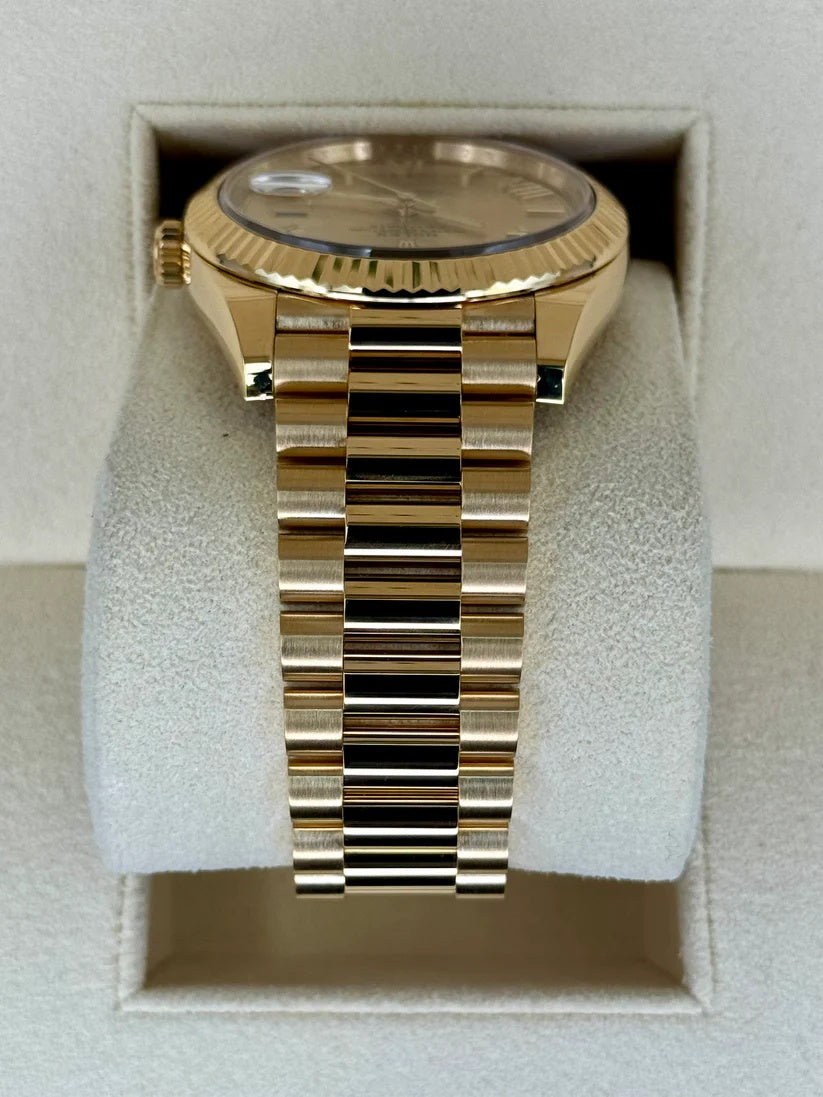 Rolex Day-Date "President" 40mm Yellow Gold Champagne Roman Numeral Dial - 228238