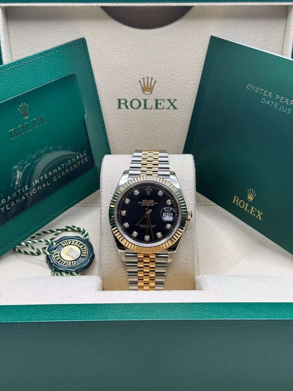 Rolex  Datejust 41mm 126333 Black Diamond Jubilee Steel and Yellow Gold Men’s Watch