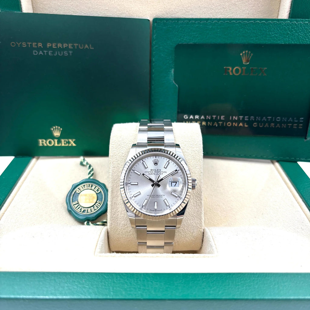 Rolex  Datejust 36mm 126234 Silver Index Dial Oyster Stainless Steel