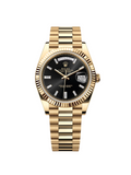 Rolex  Yellow Gold President Day Date 40mm Black Diamond Baguette Dial - 228238