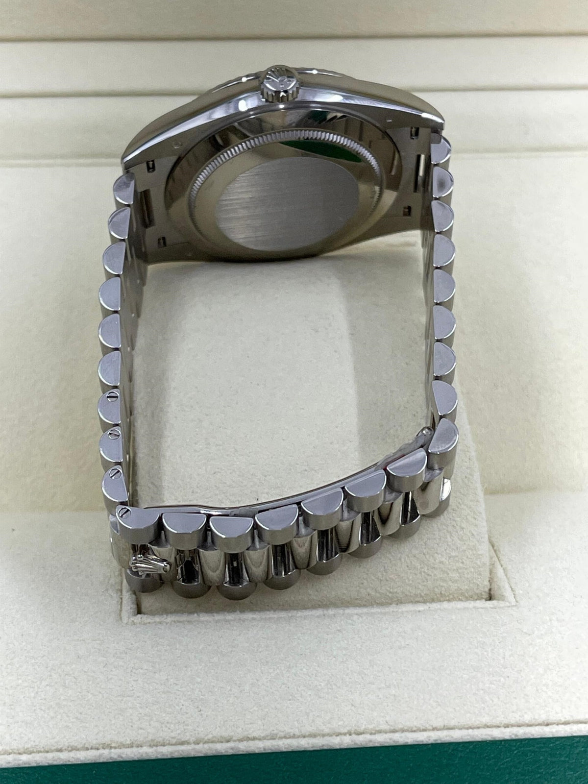 Rolex  Day-Date "President" 40mm White Gold White Roman Dial - 228239