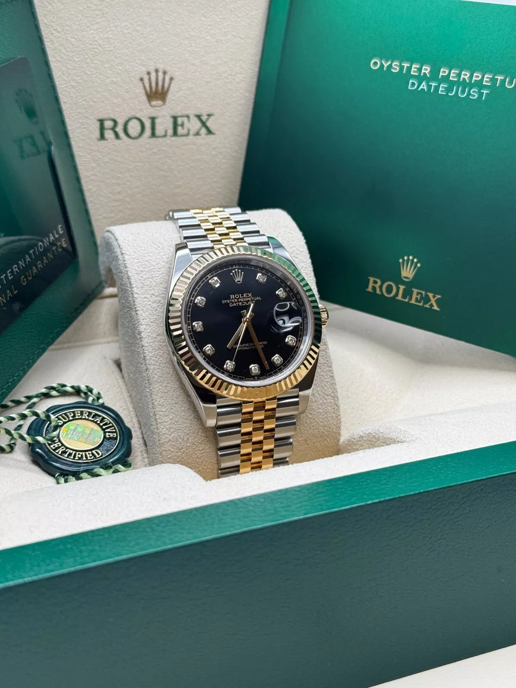 Rolex  Datejust 41mm 126333 Black Diamond Jubilee Steel and Yellow Gold Men’s Watch