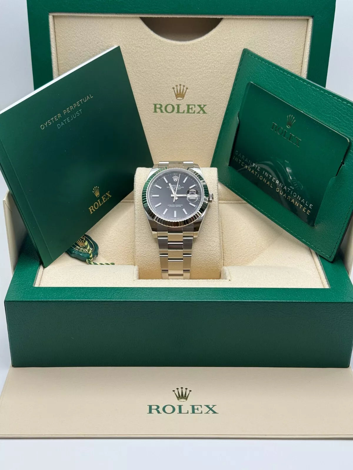Rolex  Datejust Black Index Jubilee 41mm Stainless Steel - 126334