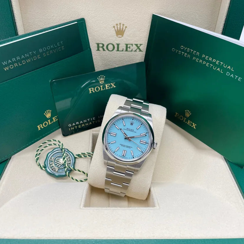 Rolex 124300 Oyster Perpetual 41mm Oyster Perpetual Turquoise Index Dial