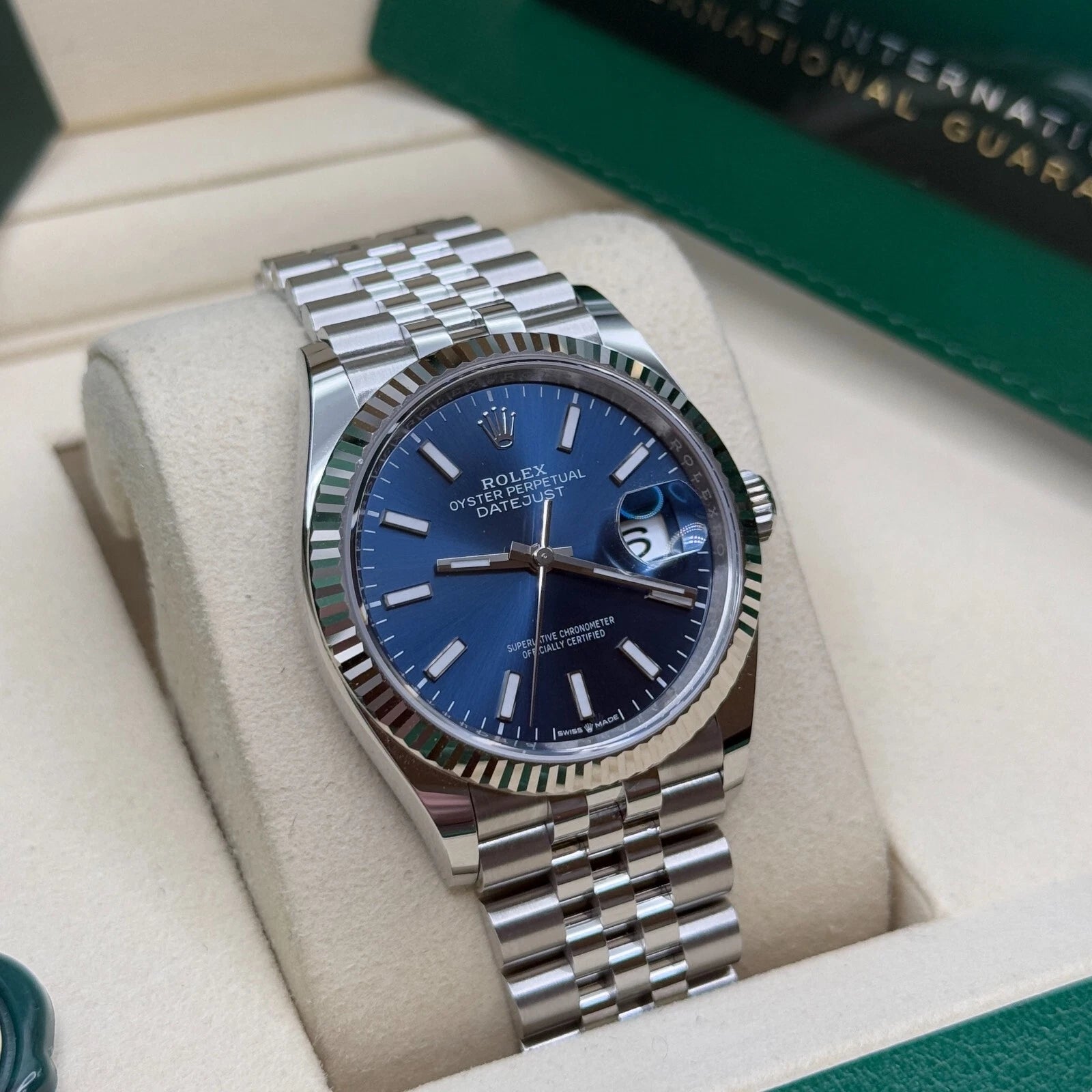 Rolex  Datejust 36mm 126234 Blue Index Dial 36mm Oyster Stainless Steel