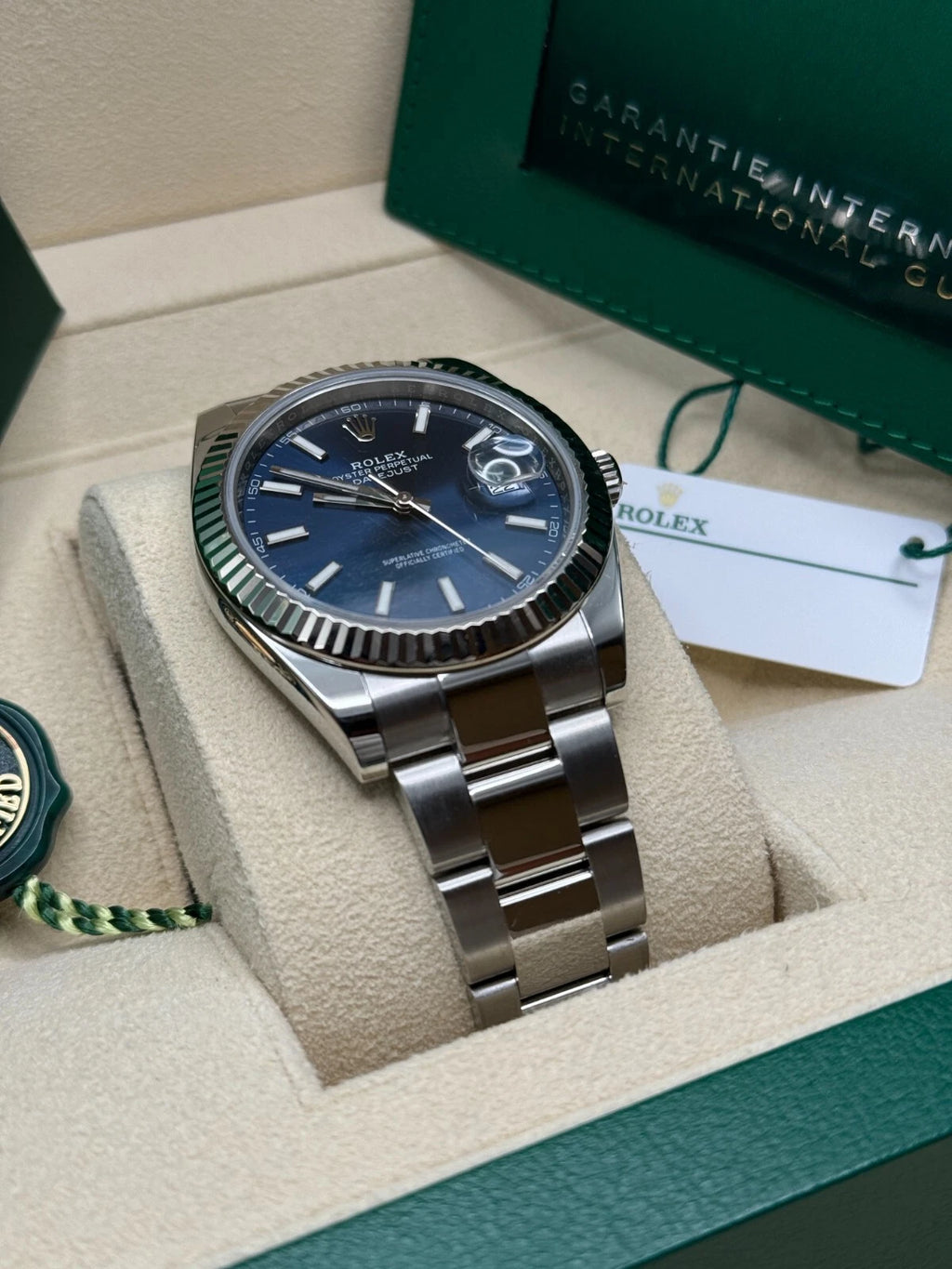 Rolex  Datejust 41mm 126334 Blue Index Oyster Stainless Steel Men’s Watch