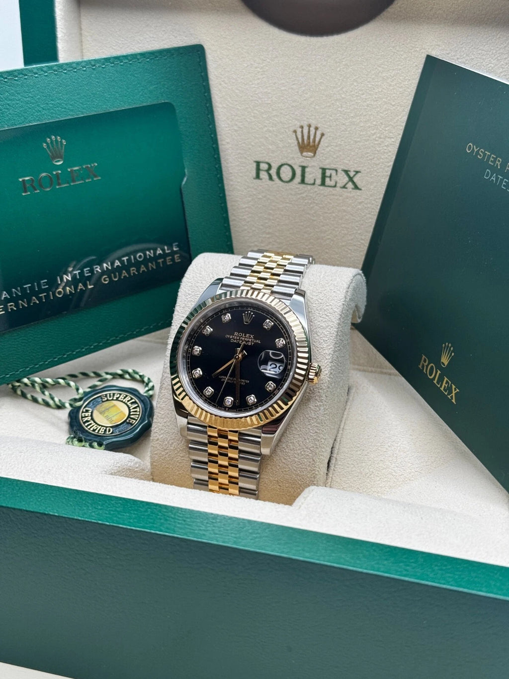 Rolex  Datejust 41mm 126333 Black Diamond Jubilee Steel and Yellow Gold Men’s Watch