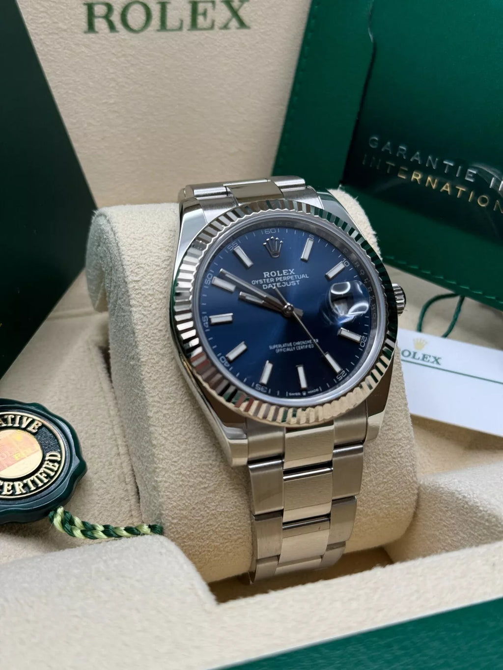 Rolex  Datejust 41mm 126334 Blue Index Oyster Stainless Steel Men’s Watch