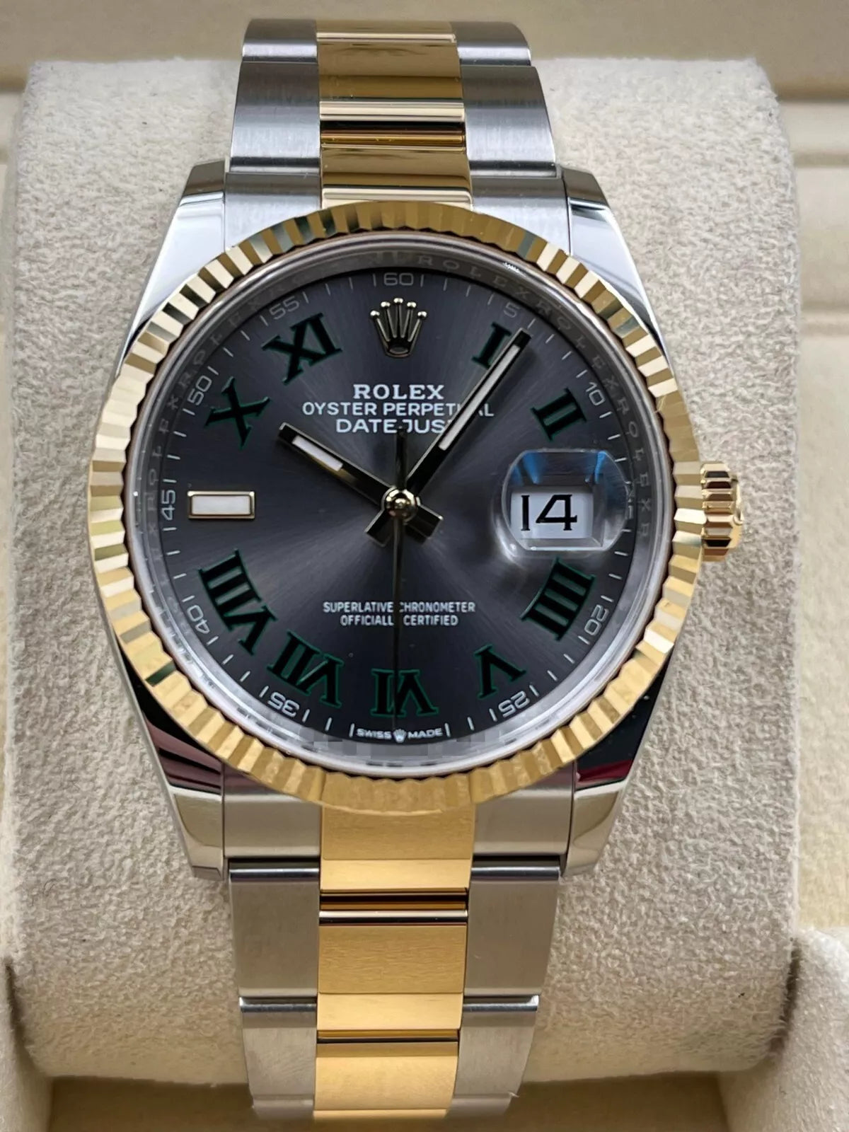 Rolex  Datejust 36mm 126233 Wimbledon Slate Dial Oyster Bracelet Watch