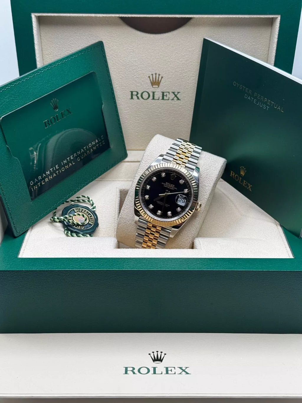 Rolex  Datejust 41mm 126333 Black Diamond Jubilee Steel and Yellow Gold Men’s Watch