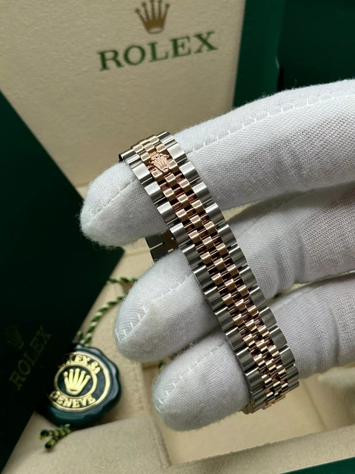 Rolex Lady-Datejust 28mm 279171 Green Diamond Oyster Stainless Steel and Rose Gold