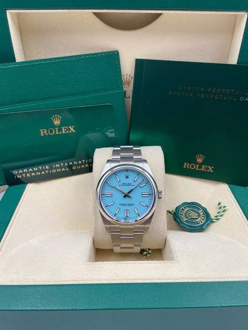 Rolex 124300 Oyster Perpetual 41mm Oyster Perpetual Turquoise Index Dial