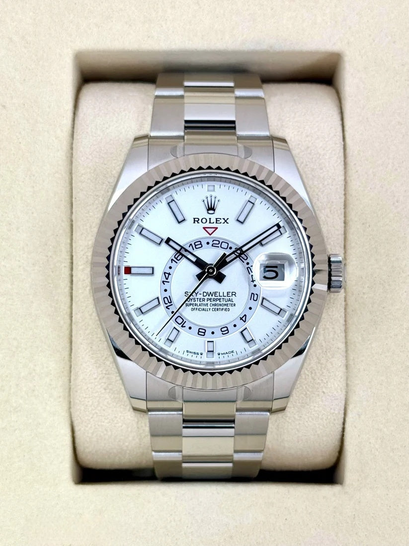 Rolex  Sky-Dweller 42mm 336934-0003 Stainless Steel White Dial Oyster