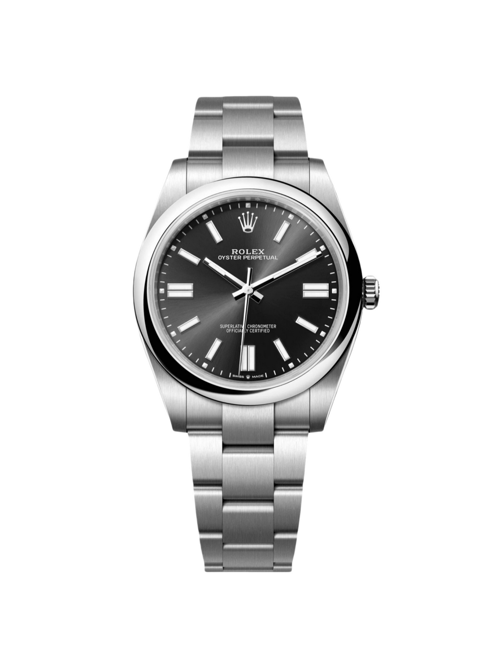 Rolex  Oyster-Perpetual 41mm 124300-0002 Stainless Steel Black Index Dial Watch
