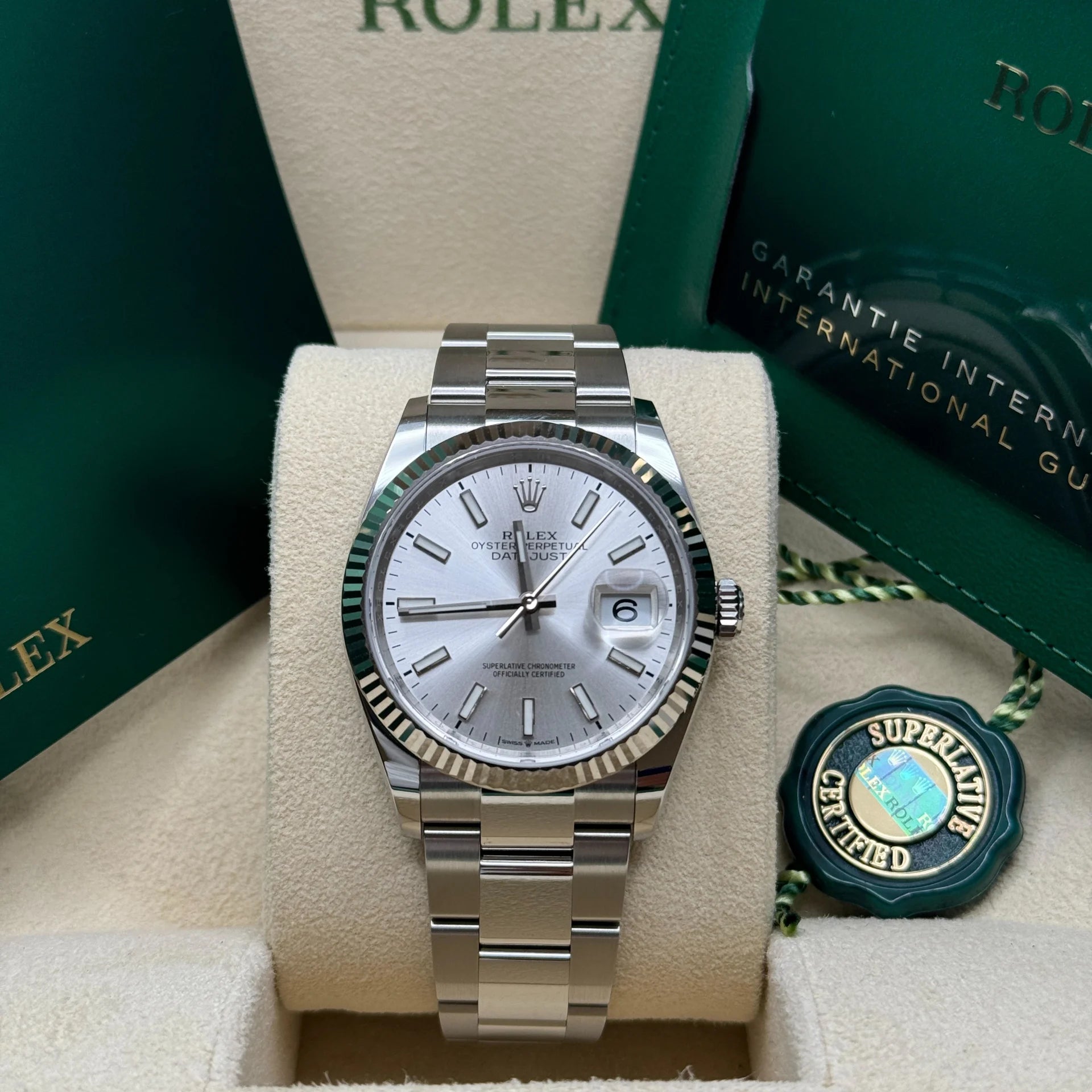 Rolex  Datejust 36mm 126234 Silver Index Dial Oyster Stainless Steel