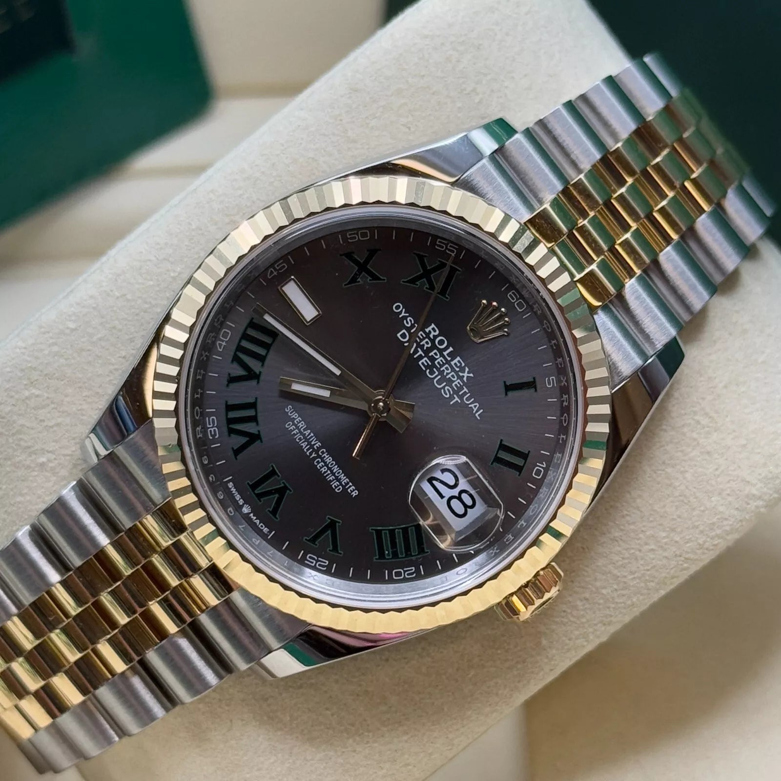 Rolex  Datejust 36mm 126233 Wimbledon Slate Dial Oyster Bracelet Watch