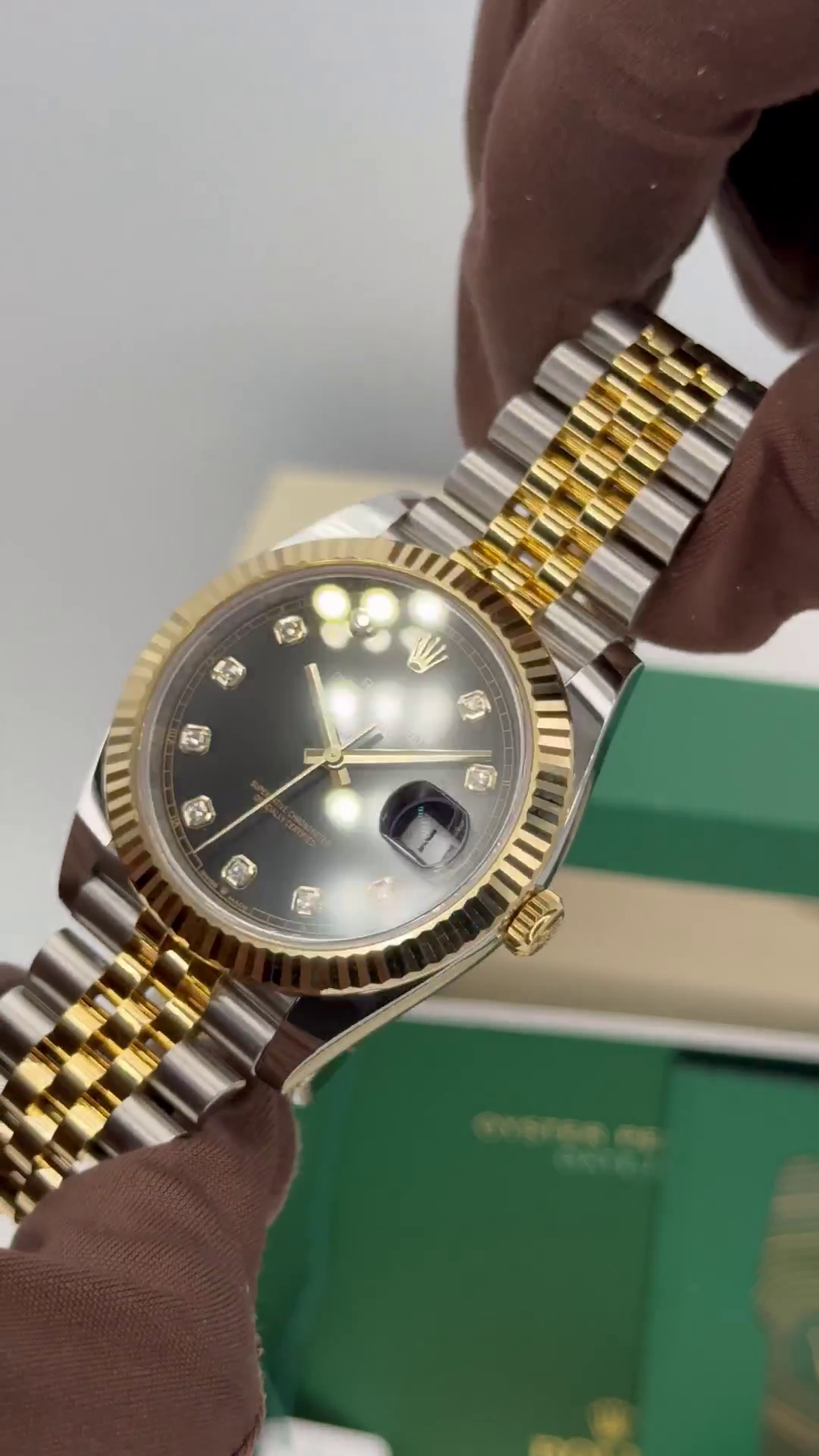 Rolex  Datejust 41mm 126333 Black Diamond Jubilee Steel and Yellow Gold Men’s Watch