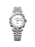 Rolex  Datejust 41mm 126334 White Roman Oyster Stainless Steel Mens Watch