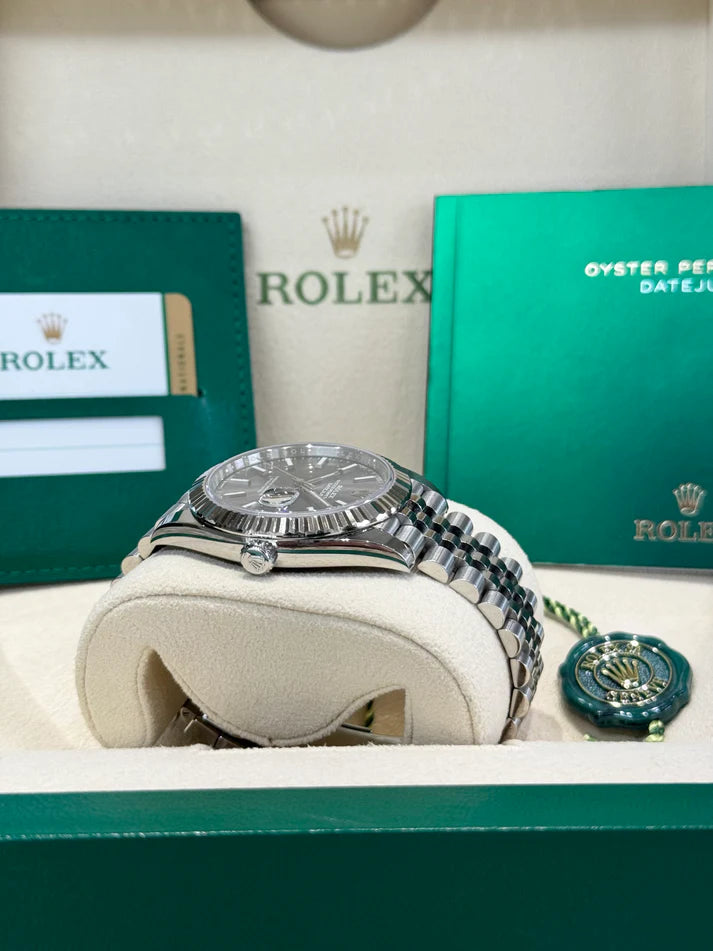 Rolex  Datejust 41mm 126334 Dark Rhodium Index Jubilee Stainless Steel